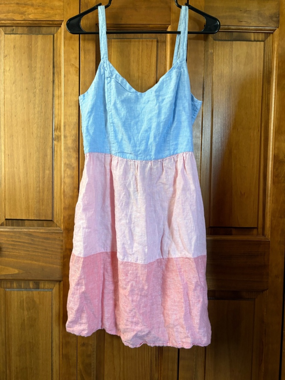 Cynthia Rowley 100% Linen ColorBlock Mini Sundress Medium